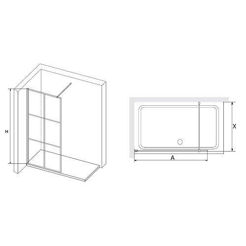 Душевая перегородка RGW WA-11B + Душевая стойка RGW SP-31B 32101110-84-k Душевая перегородка RGW WA-11B + Душевая стойка RGW SP-31B 32101110-84-k