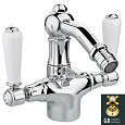 Смеситель для биде Nicolazzi P.M. Blanc 1434GB78 ручка белая керамика, гальваническое золото Смеситель для биде Nicolazzi P.M. Blanc 1434GB78 ручка белая керамика, гальваническое золото