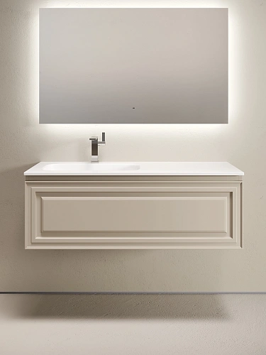 Тумба под раковину SANCOS Very VR120LCE левая 1195х445х406 Beige Soft подвесная Тумба под раковину SANCOS Very VR120LCE левая 1195х445х406 Beige Soft подвесная