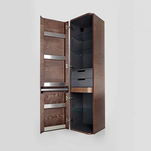 Шкаф-пенал AM.PM Sensation M30CHL0406NF подвесной, левый, 40 см, орех, текстурированная Шкаф-пенал AM.PM Sensation M30CHL0406NF подвесной, левый, 40 см, орех, текстурированная