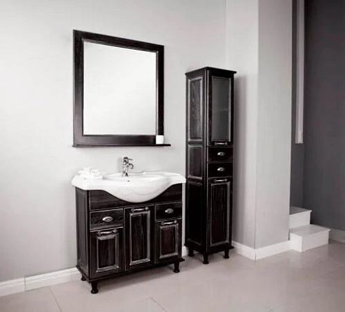 Зеркало Aquaton Жерона 85 черное серебро 1A158702GEM50 Зеркало Aquaton Жерона 85 черное серебро 1A158702GEM50