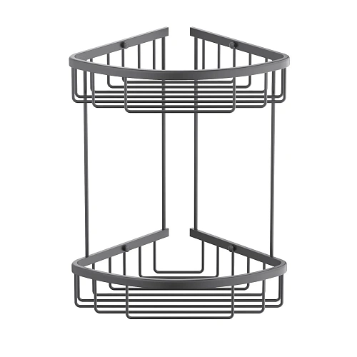 Полка Timo Saona 13082/18 угловая двойная черное золото Полка Timo Saona 13082/18 угловая двойная черное золото
