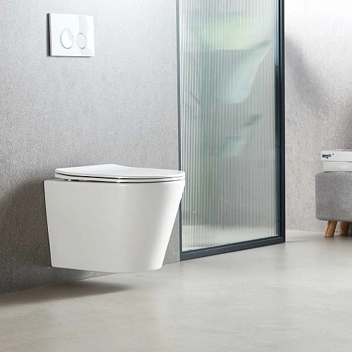 Унитаз подвесной Vincea Piatti VT1-11T безободковы, цвет белый, ультратонкое soft-close сиденье Унитаз подвесной Vincea Piatti VT1-11T безободковы, цвет белый, ультратонкое soft-close сиденье