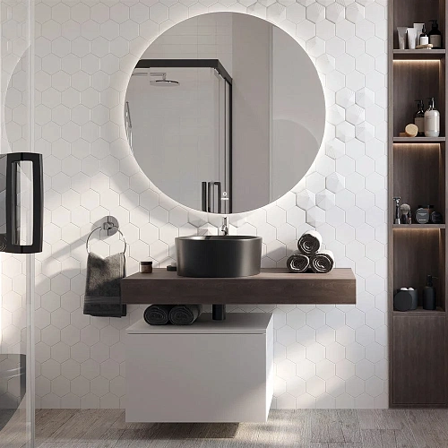 Комплект мебели STWORKI Ольборг 100 столешница дуб карпентер, без отверстий, с тумбой 60 481986 Комплект мебели STWORKI Ольборг 100 столешница дуб карпентер, без отверстий, с тумбой 60 481986