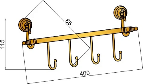 Крючок Boheme Medici 10623 Крючок Boheme Medici 10623