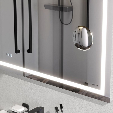 Зеркало AM.PM Gem M91AMOX0803WG с LED-подсветкой, часами 80 см Зеркало AM.PM Gem M91AMOX0803WG с LED-подсветкой, часами 80 см
