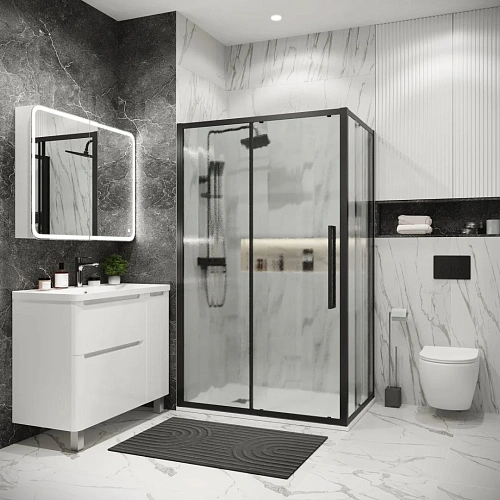 Боковая стенка GROSSMAN Cosmo 200.K33.02.90.21.02 (90x195) черный матовый, стекло шиншилла Боковая стенка GROSSMAN Cosmo 200.K33.02.90.21.02 (90x195) черный матовый, стекло шиншилла