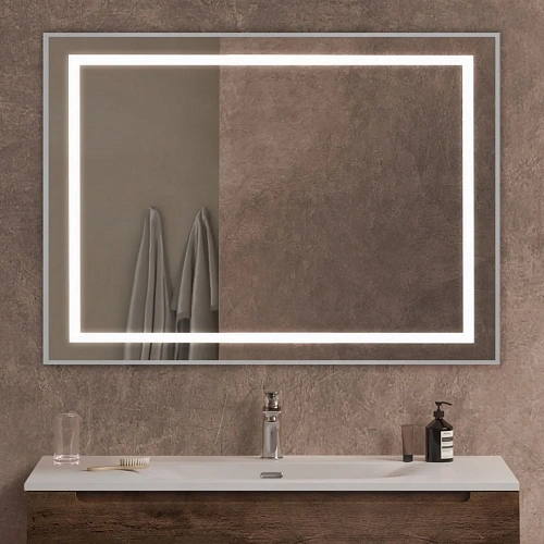 Зеркало BelBagno SPC-KRAFT-1000-800-SENS-AL 1000x800x32 мм с подсветкой и сенсорным выключателем Зеркало BelBagno SPC-KRAFT-1000-800-SENS-AL 1000x800x32 мм с подсветкой и сенсорным выключателем