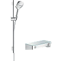 Душевой гарнитур Hansgrohe ShowerTablet Select 300/Raindance Select E 120 3jet/Combi 27026000, хром Душевой гарнитур Hansgrohe ShowerTablet Select 300/Raindance Select E 120 3jet/Combi 27026000, хром