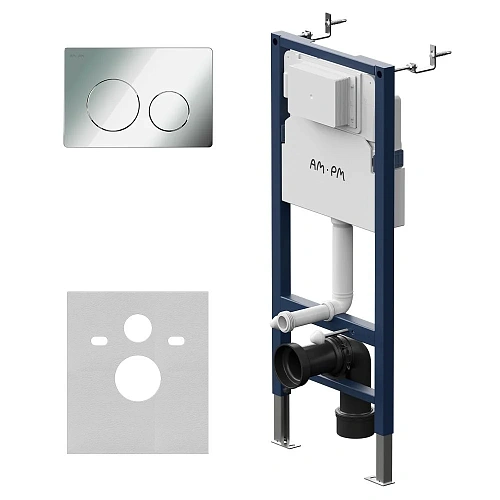 Инсталляция для унитаза AM.PM PrimeFit I012709.0151Fit с клавишейFit L, хром глянцевый Инсталляция для унитаза AM.PM PrimeFit I012709.0151Fit с клавишейFit L, хром глянцевый