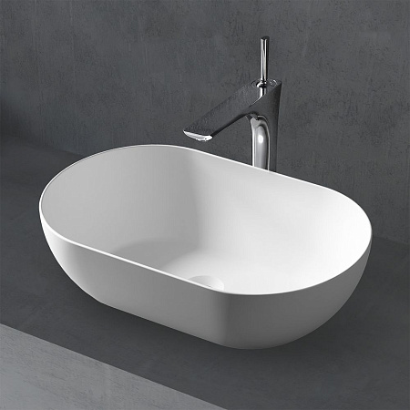 Раковина ABBER Stein AS2611 накладная, белая матовая