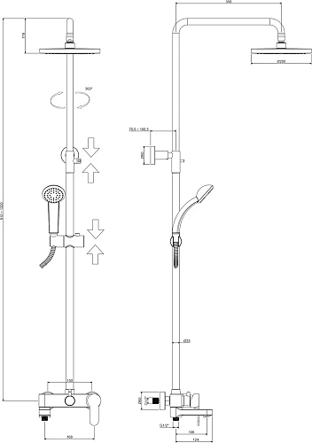 Душевая система Paffoni Blu ZCOL632CR Душевая система Paffoni Blu ZCOL632CR