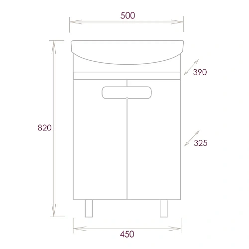Тумба под раковину Onika ХАРПЕР 50.10 белый матовый 105029 Тумба под раковину Onika ХАРПЕР 50.10 белый матовый 105029