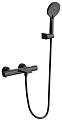 Смеситель для ванны Kaiser Serio 05322-9 с термостатом Черный матовый Смеситель для ванны Kaiser Serio 05322-9 с термостатом Черный матовый