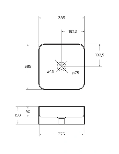 Раковина BelBagno BB1421 395x395 белый Раковина BelBagno BB1421 395x395 белый