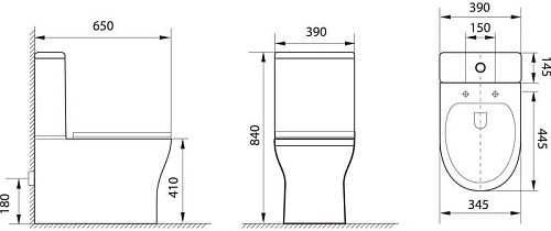 Унитаз напольный Aquanet Rimless Roll-C CL-12249B 00257426 с бачком и сиденьем Унитаз напольный Aquanet Rimless Roll-C CL-12249B 00257426 с бачком и сиденьем