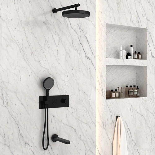 Душевая система Vincea Inspire VSFW-432TI3MB встраиваемая, черный Душевая система Vincea Inspire VSFW-432TI3MB встраиваемая, черный