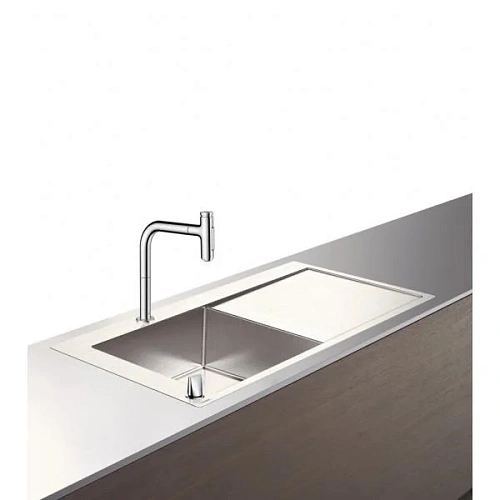 Кухонная мойка Hansgrohe со смесителем 450 с крылом C71-F450-12 43230000, хром Кухонная мойка Hansgrohe со смесителем 450 с крылом C71-F450-12 43230000, хром
