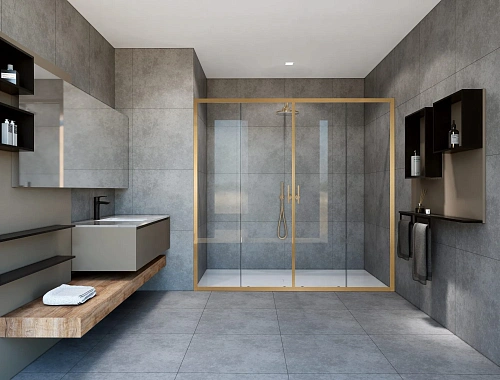 Душевая дверь Vincea Garda VDS-1G2170CLG 1700мм, брашированное золото, стекло прозрачное Душевая дверь Vincea Garda VDS-1G2170CLG 1700мм, брашированное золото, стекло прозрачное