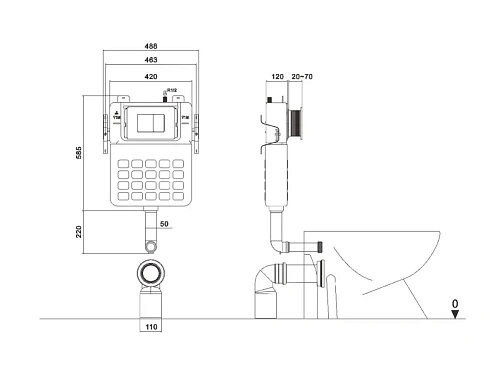 Бачок скрытого монтажа Ceruttispa CR333 Бачок скрытого монтажа Ceruttispa CR333