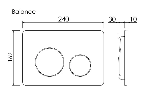Клавиша смыва Ceramica Nova Balance Circle CN12-001M хром матовый Клавиша смыва Ceramica Nova Balance Circle CN12-001M хром матовый