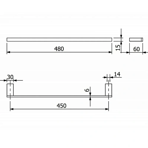 Полотенцедержатель Kludi VELA C 31980N2 оружейная сталь Полотенцедержатель Kludi VELA C 31980N2 оружейная сталь