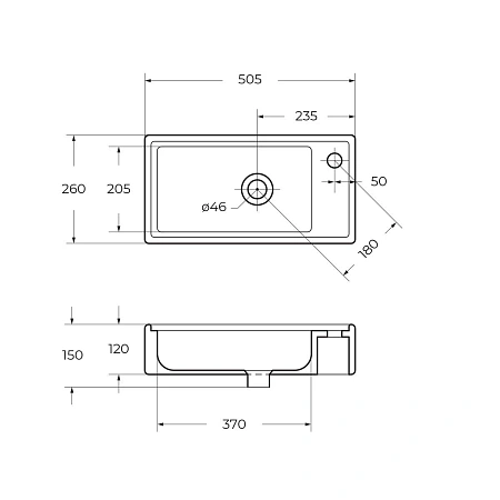 Раковина BelBagno 7045-KL 500x277 Раковина BelBagno 7045-KL 500x277