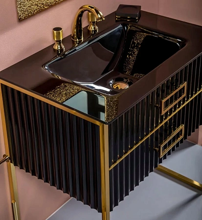 Раковина Boheme стекло 80 см моноблок BLACK 852-080-B Раковина Boheme стекло 80 см моноблок BLACK 852-080-B