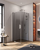 Картинка анонса товара «душевой уголок cezares slider-ah-1-90-70/80-grigio-cr 70-80x90см стекло тонированное (графит), профиль хром»