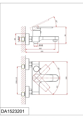 Смеситель для ванны D&K Bayern Furth (DA1523201) Смеситель для ванны D&K Bayern Furth (DA1523201)