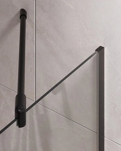 Шторка на ванну Timo TC-90/03C-8 в узком профиле черный 1400x900, стекло прозрачное 8 мм Шторка на ванну Timo TC-90/03C-8 в узком профиле черный 1400x900, стекло прозрачное 8 мм