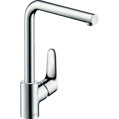 Смеситель для кухни hansgrohe Focus с поворотным L-образным изливом на 3 положения, хром 31817000 Смеситель для кухни hansgrohe Focus с поворотным L-образным изливом на 3 положения, хром 31817000