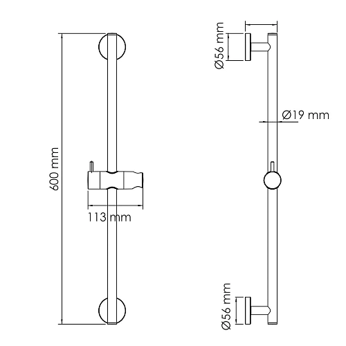 Душевая штанга WasserKRAFT A317 черный Душевая штанга WasserKRAFT A317 черный