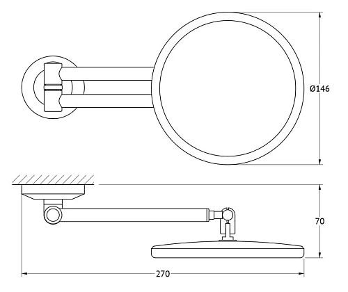 Зеркало косметическое FBS Standard STA 020 настенное Зеркало косметическое FBS Standard STA 020 настенное
