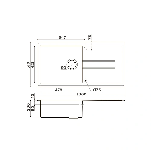 Кухонная мойка Omoikiri Tedori 100-PL Tetogranit/платина 4993923 Кухонная мойка Omoikiri Tedori 100-PL Tetogranit/платина 4993923