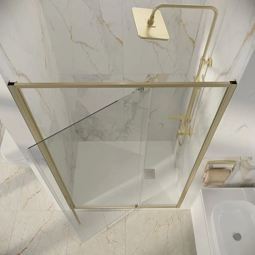 Душевая дверь Niagara Nova NG-45-12ASG (120х195) распашная, золото сатин, стекло прозрачное Душевая дверь Niagara Nova NG-45-12ASG (120х195) распашная, золото сатин, стекло прозрачное