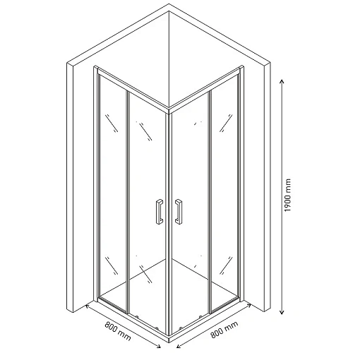 Душевой уголок BERGES SOLO S 800х800 061103 Душевой уголок BERGES SOLO S 800х800 061103