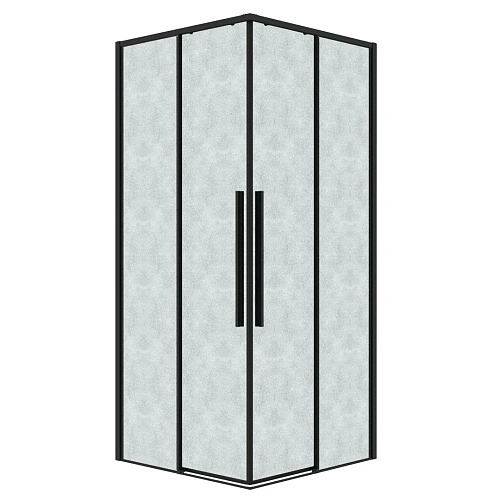 Душевой уголок GROSSMAN Galaxy 300.K33.01.9090.21.02 (90x90x195) квадрат,раздвижн,черн.матов,стекло шиншилла Душевой уголок GROSSMAN Galaxy 300.K33.01.9090.21.02 (90x90x195) квадрат,раздвижн,черн.матов,стекло шиншилла