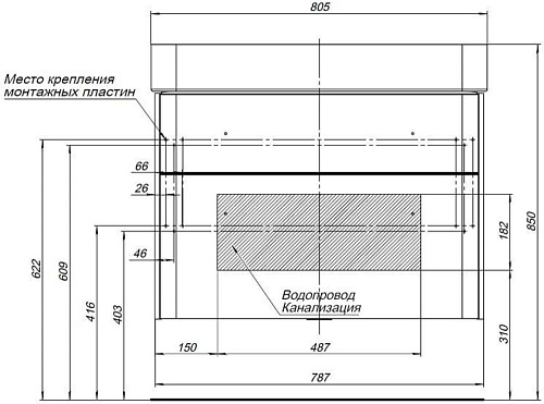 Тумба под раковину Aquanet Виченца 80 белый 00196963 Тумба под раковину Aquanet Виченца 80 белый 00196963