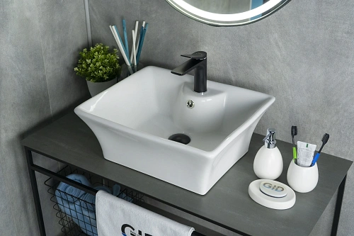 Раковина Gid N9108 51121 накладная белая 49x41x19 Раковина Gid N9108 51121 накладная белая 49x41x19