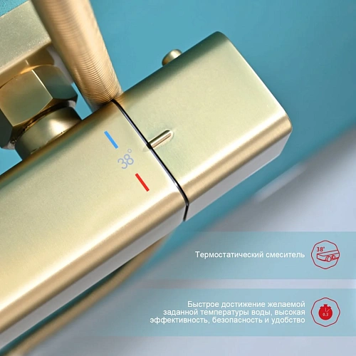 Душевая система Raglo R01.26.03, золотой сатин Душевая система Raglo R01.26.03, золотой сатин