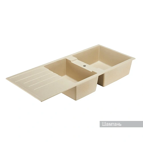 Кухонная мойка Aquaton Торина 1A712032TR290 из литого мрамора, прямоугольная, с крылом и дополнитель Кухонная мойка Aquaton Торина 1A712032TR290 из литого мрамора, прямоугольная, с крылом и дополнитель