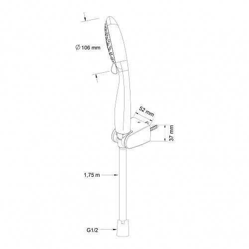 Душевая лейка Swedbe Harmony 5009 Душевая лейка Swedbe Harmony 5009