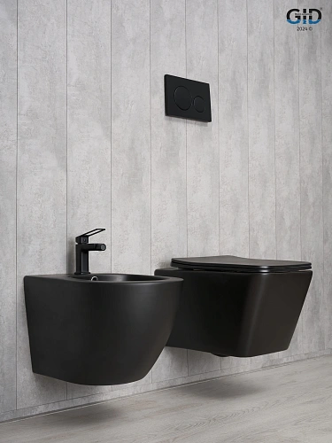 Унитаз подвесной Gid Tr2144Bm 62225Y черный матовый 52x36x33.5 с крышкой микролифт Унитаз подвесной Gid Tr2144Bm 62225Y черный матовый 52x36x33.5 с крышкой микролифт