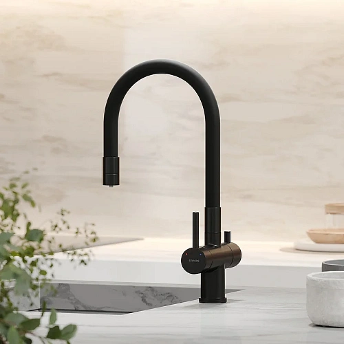 Смеситель для кухни Sancos Lucia SC4004MB под фильтр, черный матовый Смеситель для кухни Sancos Lucia SC4004MB под фильтр, черный матовый