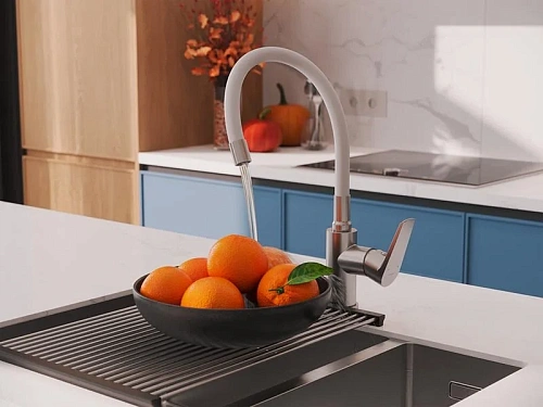 Смеситель для кухни Cersanit MODUO 68232 белый Смеситель для кухни Cersanit MODUO 68232 белый