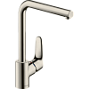 Картинка анонса товара «смеситель для кухни hansgrohe focus с l-образным поворотным изливом, сталь 31817800»