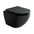 Унитаз подвесной Ceramica Nova METROPOL CN4002MB Чёрный матовый с сиденьем Унитаз подвесной Ceramica Nova METROPOL CN4002MB Чёрный матовый с сиденьем