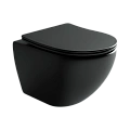 Унитаз подвесной Ceramica Nova METROPOL CN4002MB Чёрный матовый с сиденьем Унитаз подвесной Ceramica Nova METROPOL CN4002MB Чёрный матовый с сиденьем