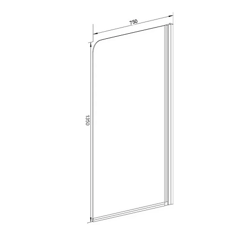 Шторка на ванну Aquanet AQ1 R, матовое стекло 00173656 Шторка на ванну Aquanet AQ1 R, матовое стекло 00173656